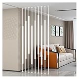 6-teilige Säule/Sichtschutz Aus Schmiedeeisen, Weiß, Unabhängige Trennstange, DIY-Wandpaneel, Geeignet for Badezimmer, Wohnzimmer Und Eingangsbereiche(125cm/49.2in/4.1ft)