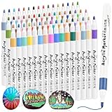 GOLDGE 48 Farben Acrylstifte für Steine Wasserfest - Holz Bemalen Stifte für Kinder, Acrylmarker Glasmalstifte Multimarker für Keramik, Basteln, DIY, Fotoalben, Stoff
