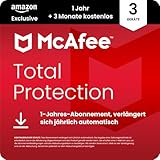 McAfee Total Protection 2025 (3 Gerät) | 15 Monate | Virenschutz, VPN, Betrugsschutz, Sicherheitssoftware, Identitätsüberwachung | Abonnement mit automatischer Verlängerung | Download