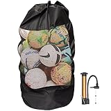 Bramble - Groß Fußball Balltasche Ballnetz für 12-15 Bälle, 110cm - Premium 420D Oxford - Fussballtasche für Transport & Aufbewahrung