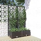 Mimdixy Kräuterbeet Pflanzenkorb Pflanzenkorb,Gartenpflanzgefäß mit Spalier Schwarz 80 x 40 x 121,5 cm PP für Outdoor Gemüse Blumen