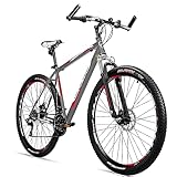 Bergsteiger Detroit 29 Zoll Mountainbike, geeignet ab 170 cm, Scheibenbremse, Shimano 21 Gang-Schaltung, Gabel-Federung mit Lockout-Funktion, Jungen-Fahrrad & Herren-Fahrrad