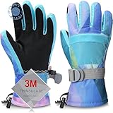 Odtmger Skihandschuhe, Wärmste wasserdichte und Atmungsaktive Schneehandschuhe für Kaltes Wetter, Passt Sowohl Männern als auch Frauen, für Eltern-Kind-Outdoor