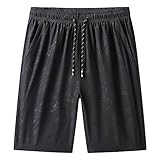 Shorts Neon Herren Tragen Schnell Trocken Dünne Freizeit Sport Laufen Männer Frauen Fünfte(Schwarz,4XL)