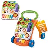 VTech Baby Spiel- und Laufwagen – Lauflernwagen mit regulierbarer Geschwindigkeit, Musik und abnehmbarem Spielboard – Für Kinder von 12-36 Monaten, Klein