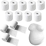 DGMI 12 Rollen Babybauch Gipsabdruck Set 5cm x 2,7m Gipsabdruck Babybauch Gipsbinden zum Basteln Babybauch Gipsbinden Gibsbindenden zum Basteln für Bauch Schwangerschaft Textur-Malerei Skulpturen