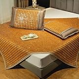 HPIRFYE Atmungsaktive Karbonisierte bambusmatte Sommer Schlafmatte Bambus,Kühl-Isomatte,Faltbar Klimageräte Matratze