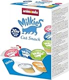 animonda Milkies Selection (20 Cups à 15 g), leicht verdauliche Katzenmilch für Erwachsene Katzen, praktisches Vorteilspack mit 20 Katzenmilch Cups, Milch-Snack ohne Soja und Zucker