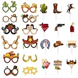 ATBUSS 12 Brillengestelle, 12 Einsätze, Party-Party-Augenzubehör, Lustige Kinderrahmen, Dessert-Kuchen-Plug-Ins, Cartoon-Geburtstagsaufkleber.