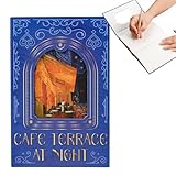 Rrlihjgu Retro-Reisetagebuch, Dreifach-Notizbuch, Tagesplaner, magnetisches Tagebuch mit mehreren funktionalen Abschnitten, dreifach gefaltetes Notizbuch für Männer