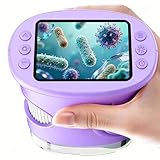 1000X Kinder Handy Mikroskop Lupe: Digitale Taschenmikroskop mit 2.0' IPS Bildschirm & 8 LED Licht - Geschenk ab 4-12 Jährige - Mini Magnifying Glass - Kids Gartenspielzeug Violett