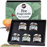 Gepp's Feinkost Mini Tee Set I Tee Geschenkset mit 5 Bio Teemischungen I Kleine Zusammenstellung für alle Teeliebhaber mit den bekannten Tee Sorten I Ideales Geschenkset