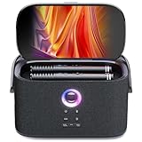 Karaoke Maschine anlage mit 2 mikrofonen, integriertes Liedtext-Display und Bildschirm, 140W Bluetooth mit hdmi anschluss, Selbstaufladend, Karafun App, Ideal für Home Party & TV Anschluss