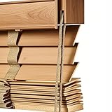 Holzjalousie Horizontal 5cm Lamellen, 30cm 45cm 55cm 60cm 75cm 85cm 95cm 105cm 140cm 160cm Verdunkelung Fenster Holz Jalousie, Sichtschutz Sonnenschutz Jalousien für Innen Außenbereich(Oak)