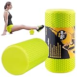 Neo-Sport Faszienrolle Rückenrolle Massagerolle Selbstmassage Massage Rolle 30 x 15 cm Eva Schaum Wasserdicht Pflegeleicht Verformungsbeständig Schaumstoffrolle Muskelrolle Limonengrün