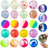 JOYIN 24 Stück Bouncy Balls, Flummies für Kinder 32 mm, Flummi Partytütenfüller, Gummibälle, Mitbringsel Kindergeburtstag, Pinata Füllung, Geburtstagsgeschenk, Mitgebsel Kindergeburtstag
