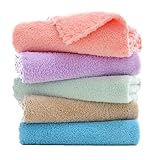 10er Set Mikrofaser Waschlappen 25x25 cm - Weiche Korallenfleece Tücher, Staubdichte Tischdecke, Wiederverwendbare Gesichtstücher für Damen & Reise, Geschenk (Farbmix)