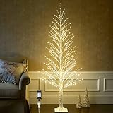 Hairui beleuchteter Zweig weißer Alpenbaum mit Feen-Lichtern 180cm 810 LED für Indoor Outdoor Haus und Weihnachtsferien Dekoration