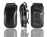 caseroxx Ledertasche mit Gürtelclip für Samsung E1150i in schwarz – robuste Handy-Tasche mit Sichtfenster & Gürtelclip aus Echtleder, ideal für Beruf, Freizeit, Outdoor & sicheren Transport