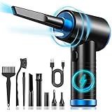 Elektrische Staubgebläse, 3-Gang 91000 U/min Druckluftspray Mit LED-Licht, 7500mAh Akku, USB Wiederaufladbar Compressed Air Duster für Pc Reinigung, Laptop, Tastatur, Auto, Sofa