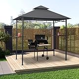 BBQ-Pavillon 240x150x255 cm Anthrazit Stahl,Gartenbauten