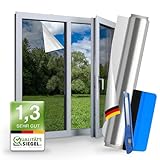 WindowShield® – UV Sonnenschutzfolie für Fenster Innen & Außen – Blickdichte Fensterfolie als Sonnenschutz Folie – Selbstklebende Hitzeschutzfolie für Fenster Außen & Innen für Sommer – 90 x 200 cm