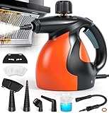 DeeprBlu Dampfreiniger Handgerät, 1300W Tragbarer Dampfreiniger mit 11 Zubehörteilen, Handdampfreiniger für Alles mit Doppelte Sicherheitsverriegelung, Dampfreinigers Polstermöbel für Sofas und Küchen