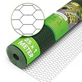 LAINFELD Maschendraht feinmaschig | 25 x 1 Meter | Maschendrahtzaun mit 2,5 cm Maschenweite | Hasendraht Volierendraht Kaninchendraht