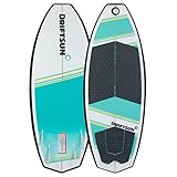 Driftsun Throwdown Wakesurf Board – 1,27 m Länge, individueller Surf Style Wakesurfer, Quad-Flossen-Set inklusive