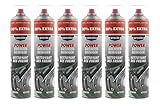 6x 600ml Presto Power Bremsenreiniger Teilereiniger Motor Kupplung Vergaser, entfernt Öl Fett Bremsstaub, acetonfrei + Bisomo-Sticker