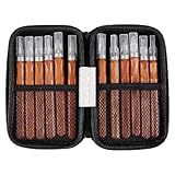 Holz-Schnitzwerkzeug Set | 12 STK Holz Schnitzmesser Und Ein Schleifsteine Für Profis Und Anfänger DIY Holz Craft Stechbeiteln Tranchiermesser Mit 4Stück Schleifsteine + Tragbar Tasche