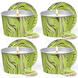 Citronella Kerze Outdoor, 4PC Groß Outdoor Kerze, 120 Stunden Garten Kerzen Für Camping, Picknick, Balkone, Schlafzimmer, Wohnzimmer,Lang Anhaltende Brenndauer,Rauchfrei, Frischer Duft