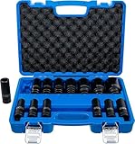 BGS 5207 | Kraft-Steckschlüssel-Einsatz-Satz Sechskant | 14-tlg. | 12,5 mm (1/2') | SW 10 - 32 mm | CR-MO Stahl