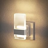 JandCase Nachtlicht Steckdose mit Dämmerungssensor, Nachtlicht Kinder Warmweiß 3000K, Nachtlicht Dimmbar 0-100LM, Steckdosenlicht für Kinderzimmer, Schlafzimmer, Flur, Treppe, Küche,1 Stück