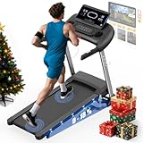 Kitopa Laufband für Zuhause, Treadmill bis 7PS und 20KM/H(12 MP/H), Profi Große Lauffläche Laufband mit 18 Steigung, Laufbander Klappbar mit interaktivem LCD-Display & Bluetooth, Laufbander bis 180KG