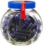 Herlitz Tintenpatronen Im Glas mit Schraubverschluß, 100 Stück, blau, 4008118541169