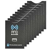 Lrocotanc 10 RFID NFC Blocker Kartenschutzhülle – Kreditkartenhülle – EC Karten Schutzhülle RFID Blocker,Geeignet für Kreditkarten, Ausweise und Bankkarten,Schutz vor Datendiebstahl