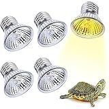 4 Stück Schildkröte Wärmelampe, 25W Wärmelampe Terrarium, E27 UVA UVB Reptilien Terrarium Lampe, Glühlampe Reptilien Heizlampe, für Reptilien/Eidechsen/schildkröten/Schlangen
