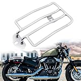 DREAMIZER Motorrad Hinterradgepäckträger, Motorrad Solositz Hinterradgepäckträger Kompatibel mit Harley Sportster XL 883 48 72 1200, 2004-2015, Silber