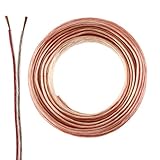 Lautsprecherkabel 2x0,50mm2 - 10m - transparent - CCA - Audiokabel - Boxenkabel
