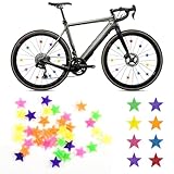 36 Stück Speichenreflektoren Fahrrad Kinder, Reflektoren Fahrrad, Fahrrad ZubehöR Kinder, sternförmigen Designs, Katzenaugen Fahrrad Kinder, Geeignet FüR die Meisten Fahrradtypen (Sternendekoration)