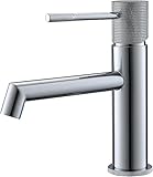 Wasserhahn Bad Armatur Mischbatterie Waschbeckenarmatur Einhebelmischer Badezimmer waschtischarmatur Chrom Edelstahl