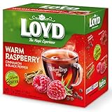LOYD - Wärmender Tee Himbeere, Zimt, Schwarzem Pfeffer - 20 Pyramidenbeutel - Wintertee mit Himbeeren & Eine Prise Pfeffer - Süß mit Etwas Würze - Warming Tea Raspberry, Cinnamon & Black Pepper - 40g