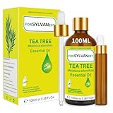 FORSYLVANEST Teebaumöl 100ML 100% Rein, Unverdünnt, Ideal für Haut- und Haarpflege, Aromatherapie, Massagen, SPA, Bäder und Kerzenherstellung - 3,38 fl.oz ätherisches Öl