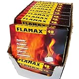 Kohleanzünder 1152x Anzündwürfel, Ofenanzünder Flamax Kaminanzünder + 1x Kühlschrankmagnet, Anzünder für Grill, Kamin, Ofen, Holzofen (24x 48Stück) Kohlenanzünder