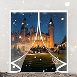 Kälteschutzvorhang 230 x 215 cm Geräuschisolierung Winddicht Wasserdicht Haustierfreundlich, Magnetischer Thermovorhang Magnet Tür für Küche Balkone, Schlafzimmer, A