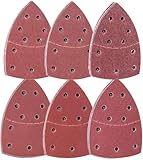 60 Stück Schleifpapier Set, Schleifdreiecke Schleifpapier Klett 105 x 152 mm, 11 Löcher, Körnung 40 60 80 120 180 240 für Bosch Deltaschleifer, Dreieckschleifer, Schleifpads Multischleifer