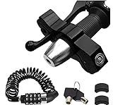 Tefola Motorrad Bremsschloss, Motorrad Lenker Schloss und Helm Lock Set, Anti-Diebstahl Motorrad Schloss, mit Anti-Kratz-Pad und 2 Schlüsseln, Geeignet für Fahrräder, Roller, Motorräder