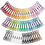VynyQoo 60 Stück Stickgarn, 8m(6 Stränge) Perlgarn zum Sticken, 52 Farben Armband Knüpfen Garn Für Freundschaftsbänder, DIY-Handwerksprojekte & Nähprojekte, Ideal für Erwachsene & Anfänger