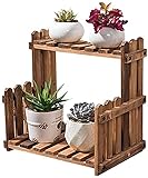 YXUANYZNB Blumenregal aus Holz, 2 Etagen, abnehmbare Blumentopf-Regale, Blumentreppe, Ausstellungsregal für Garten, Terrasse, Ecke, Balkon, Wohnzimmer, A + 30 cm